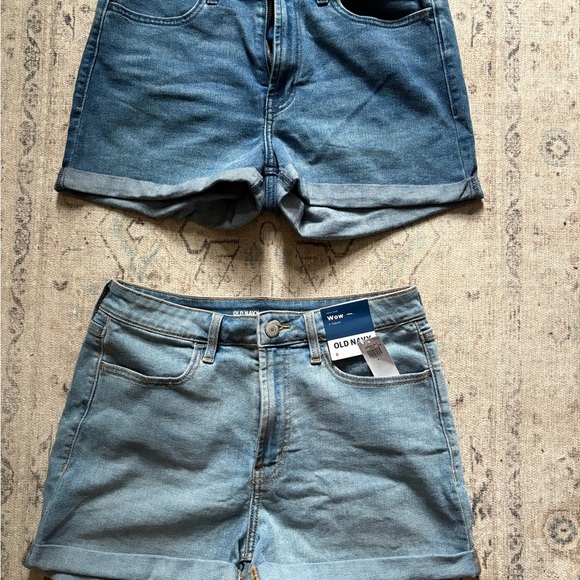 TWO pairs of Old Navy Women's Blue Denim Shorts - Picture 1 of 4